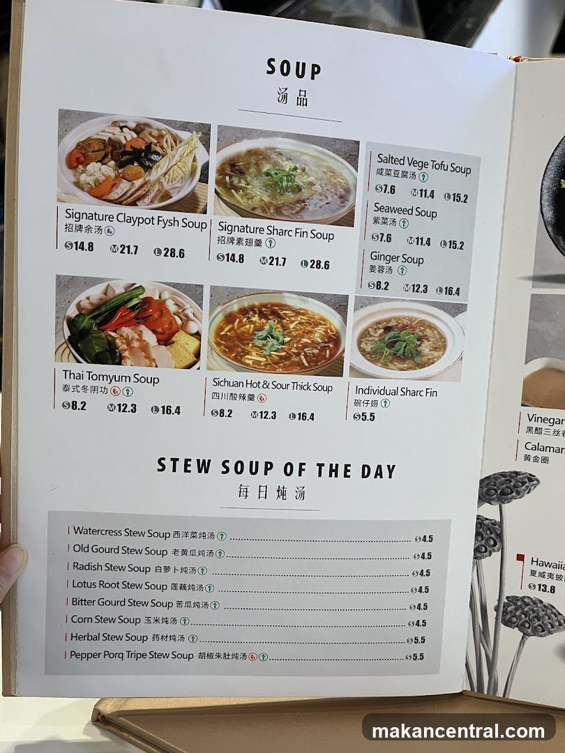 Soup Menu Page