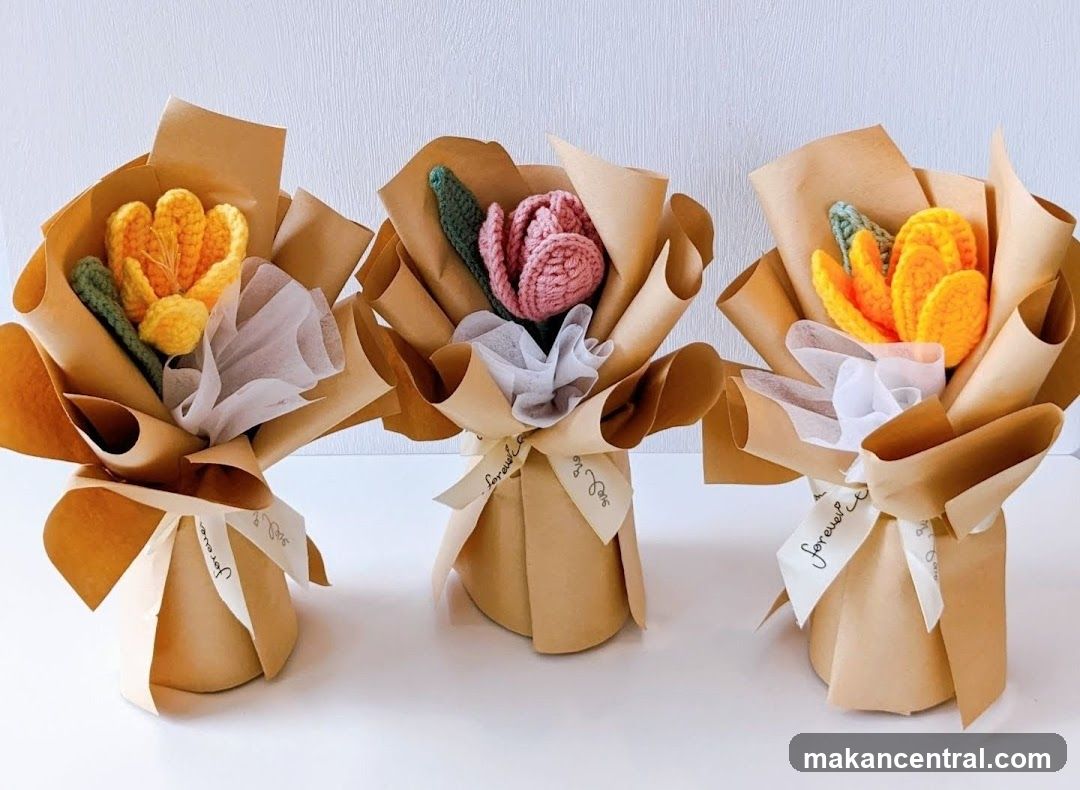 Crocheted Flower Bouquets