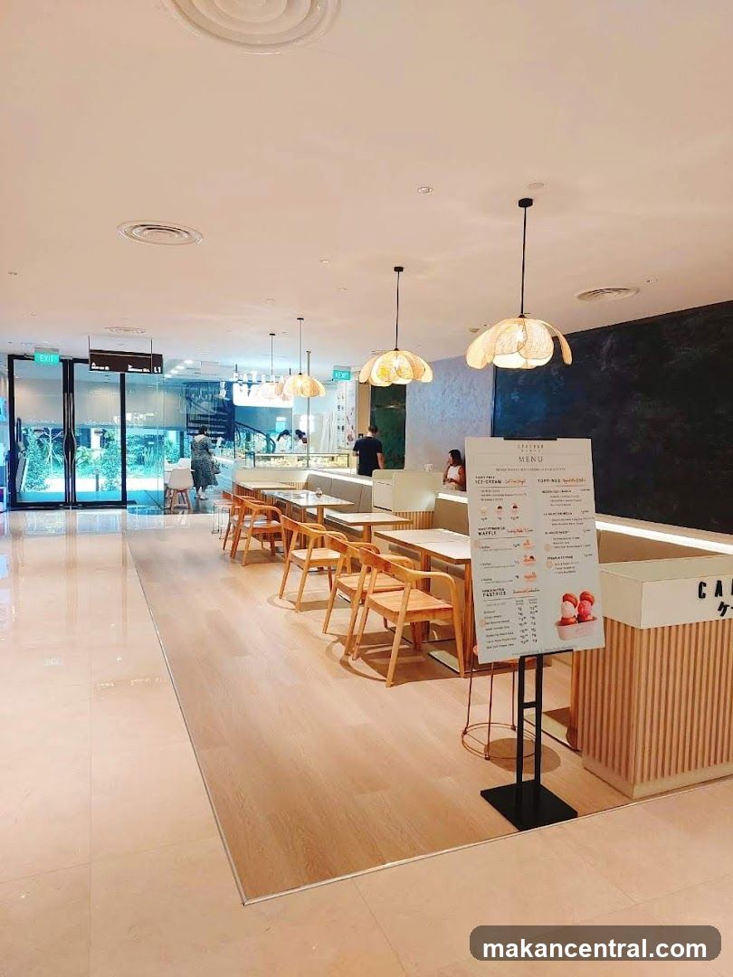 Interior of a modern café or dessert shop