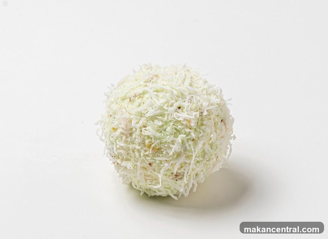 Coconut-covered dessert ball