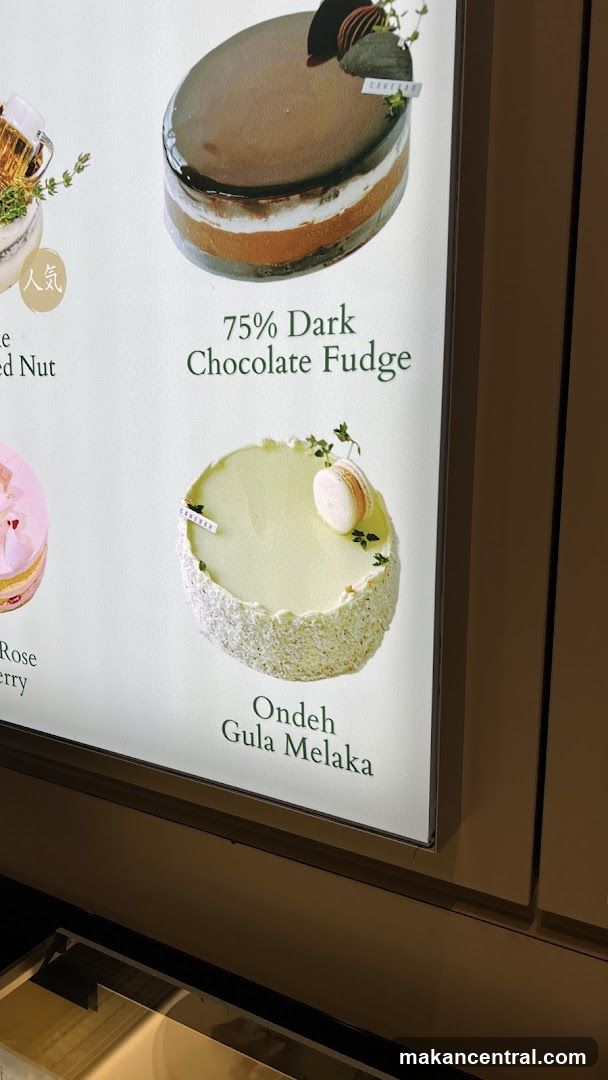 Cake Menu Display