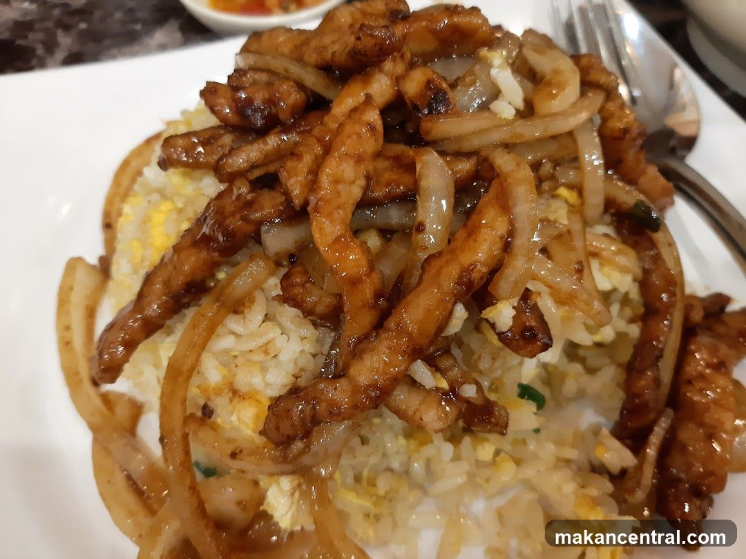 Fried Rice with Meat and Onions