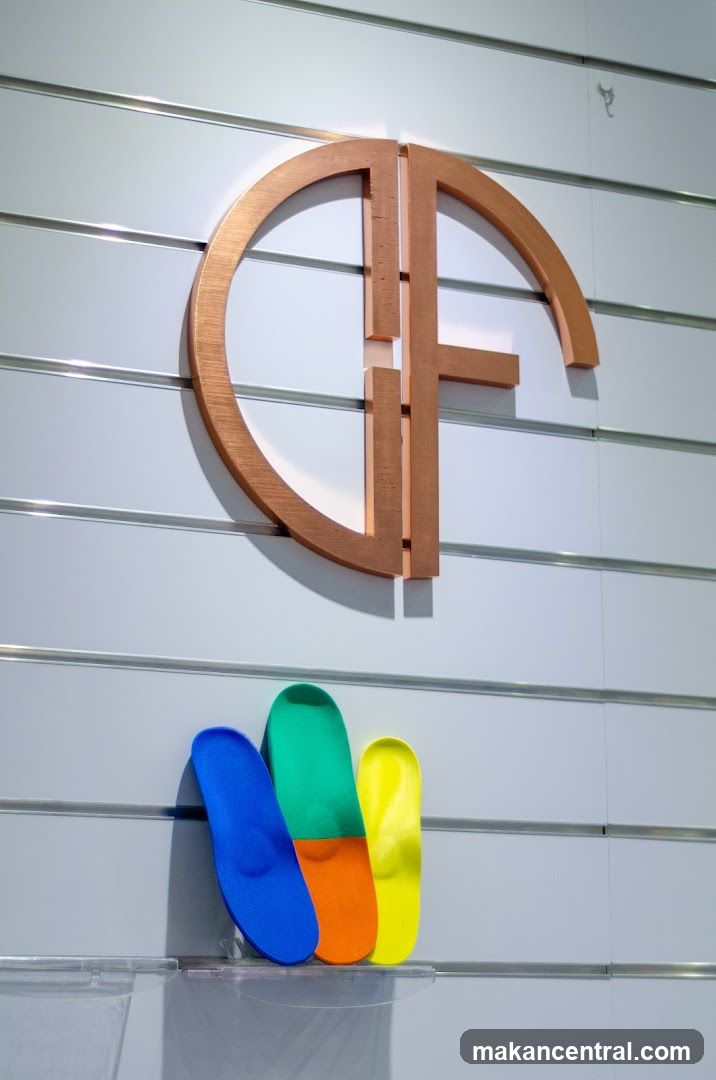 Interior Display with Logo and Insoles