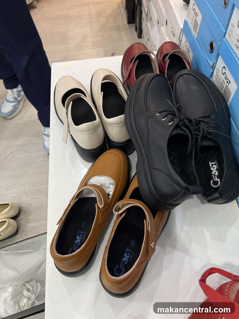 Shoe Display in Retail Store
