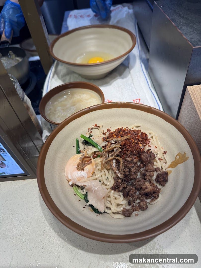 Noodle dish preparation