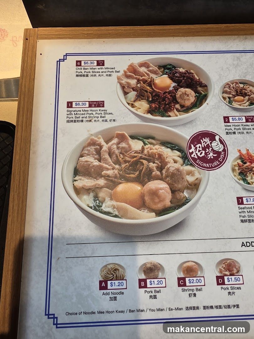 Restaurant Menu Section