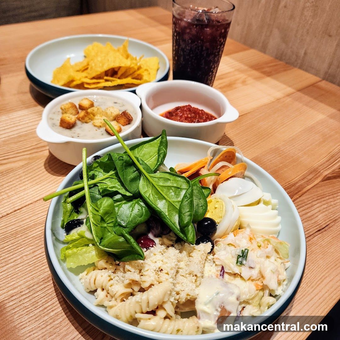 Dining Table with Food Items
