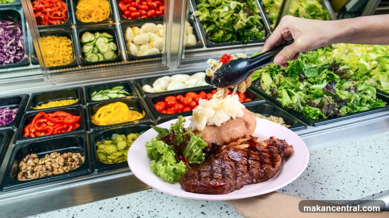Salad bar counter