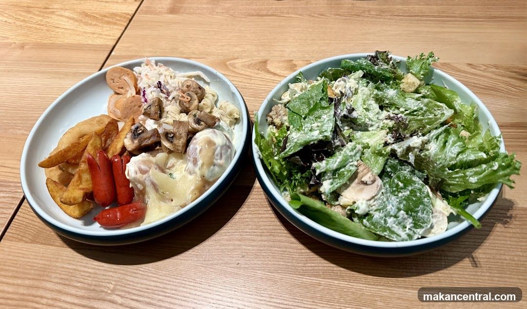 Food on wooden table
