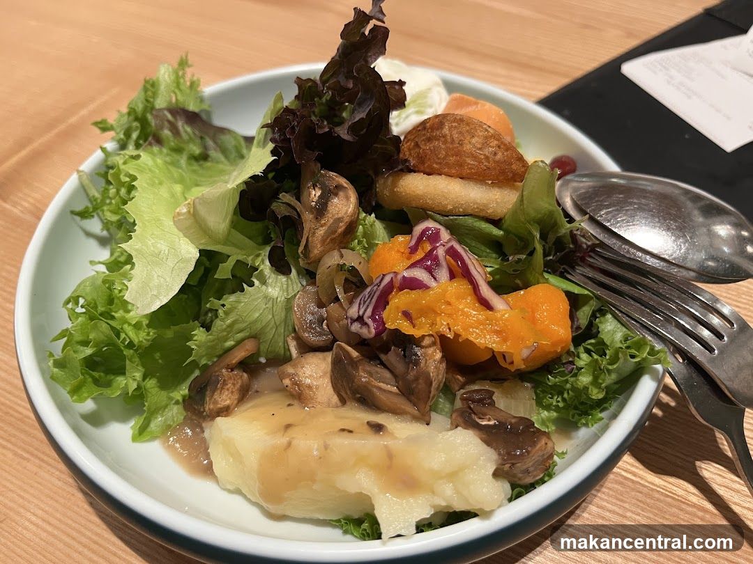 Salad Plate on Wooden Table