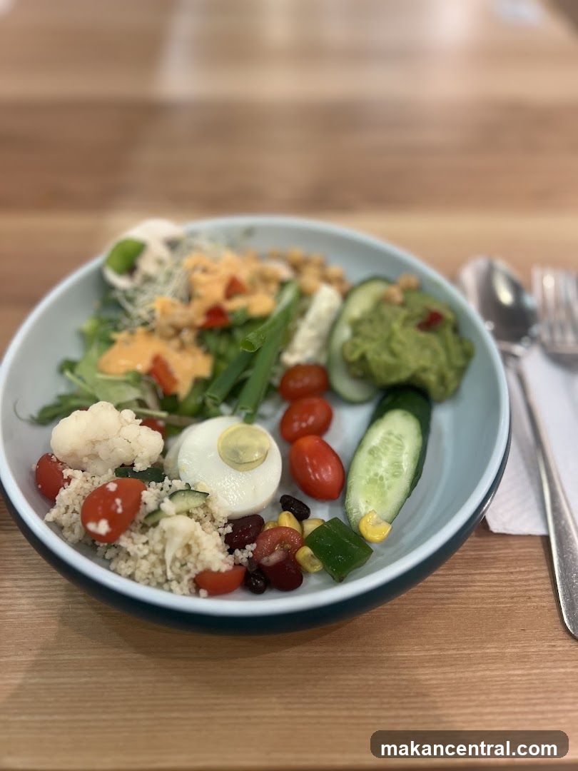 Salad Bowl on Wooden Table