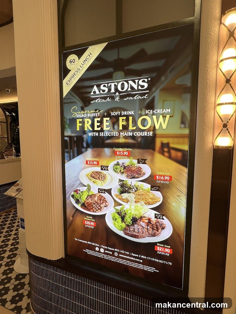 Aston's Steak & Salad advertisement