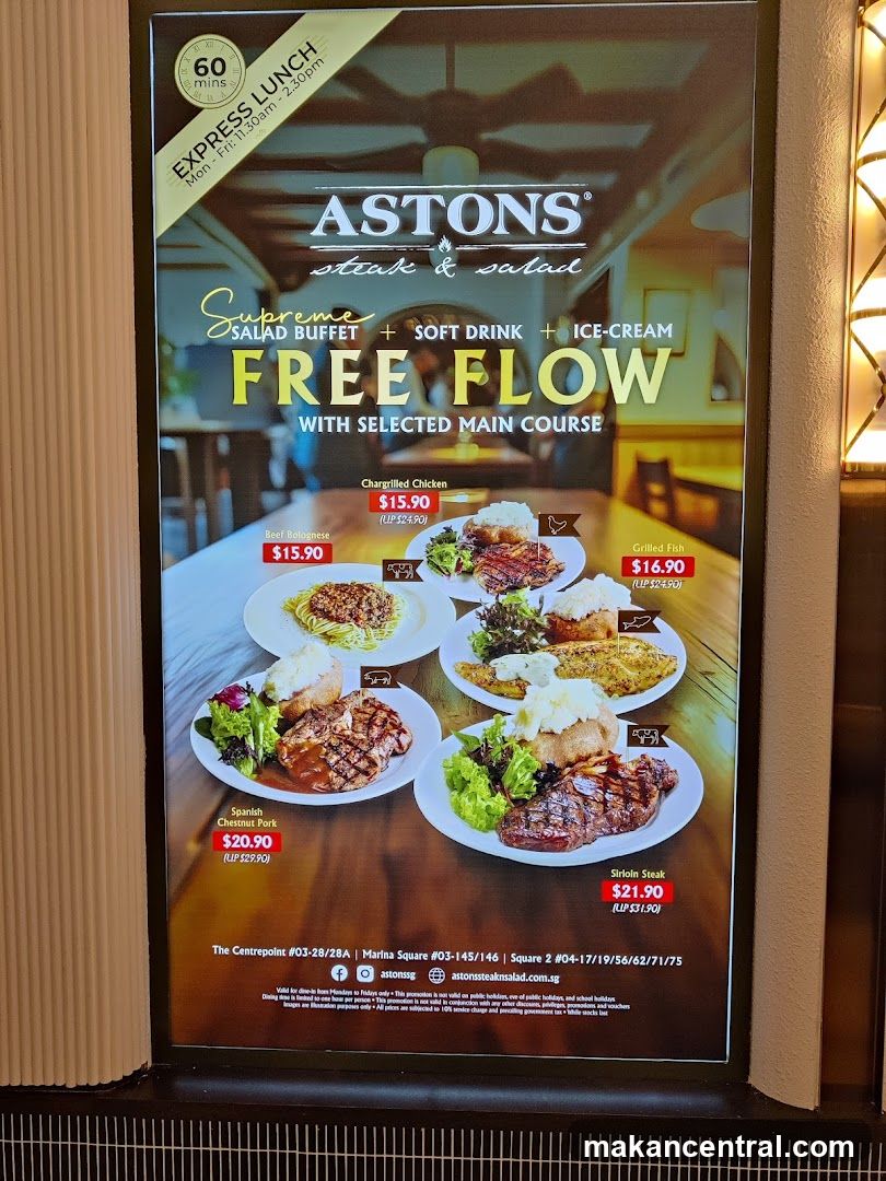 Aston's Steak & Salad Promotional Poster