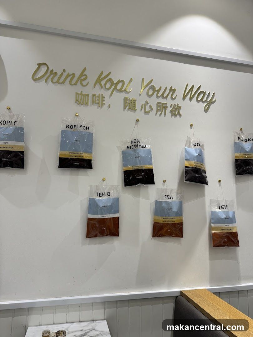 Wall Display with Coffee and Tea Blends