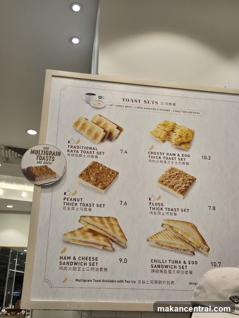 Toast Sets Menu