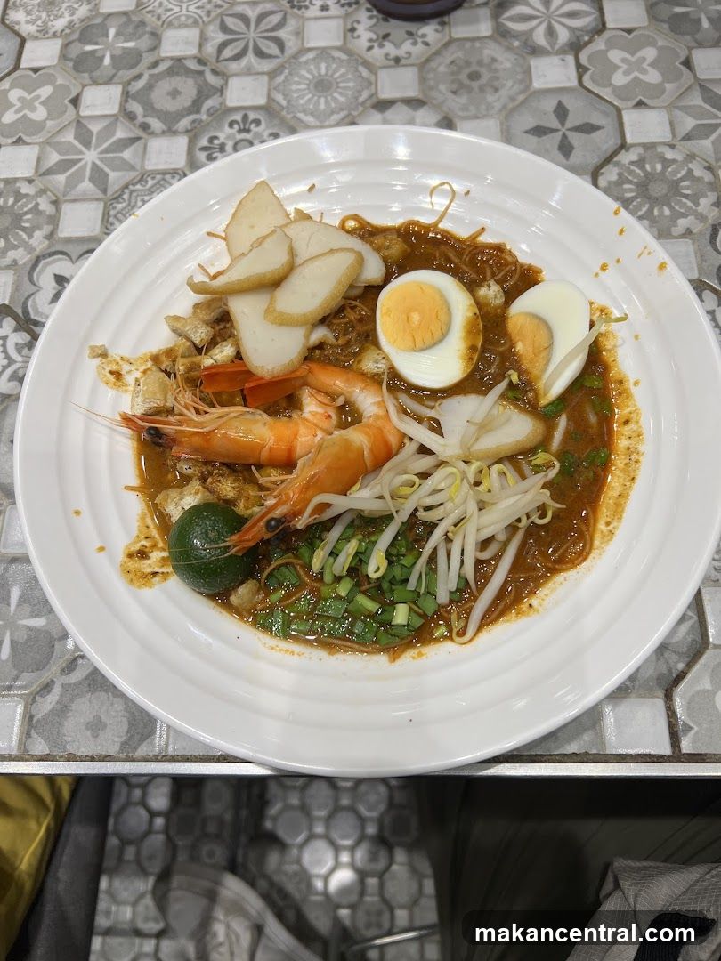 Food Plate on Patterned Tabletop