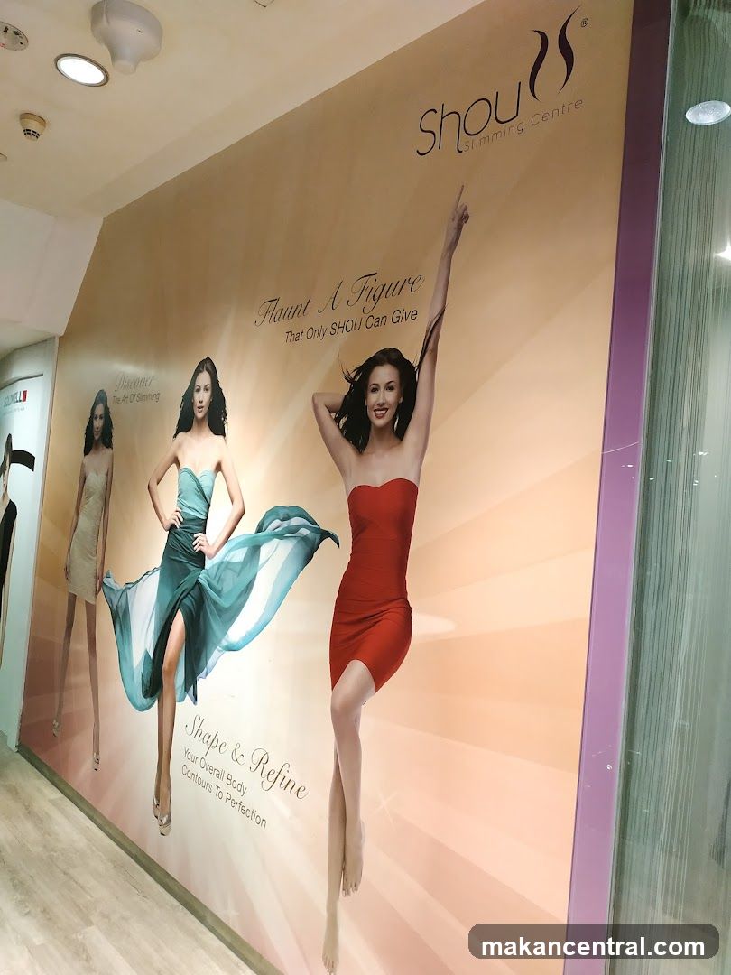 SHOU Slimming Centre promotional wall display