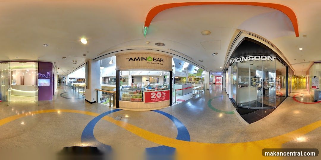 Interior of shopping mall corridor