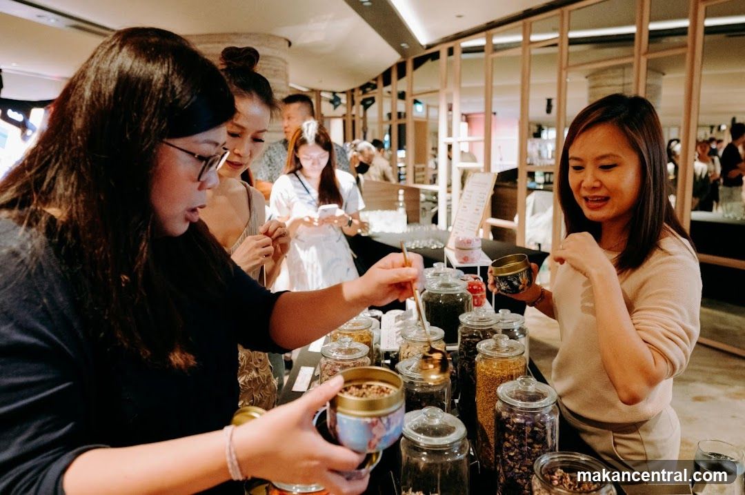 Interior tea tasting event
