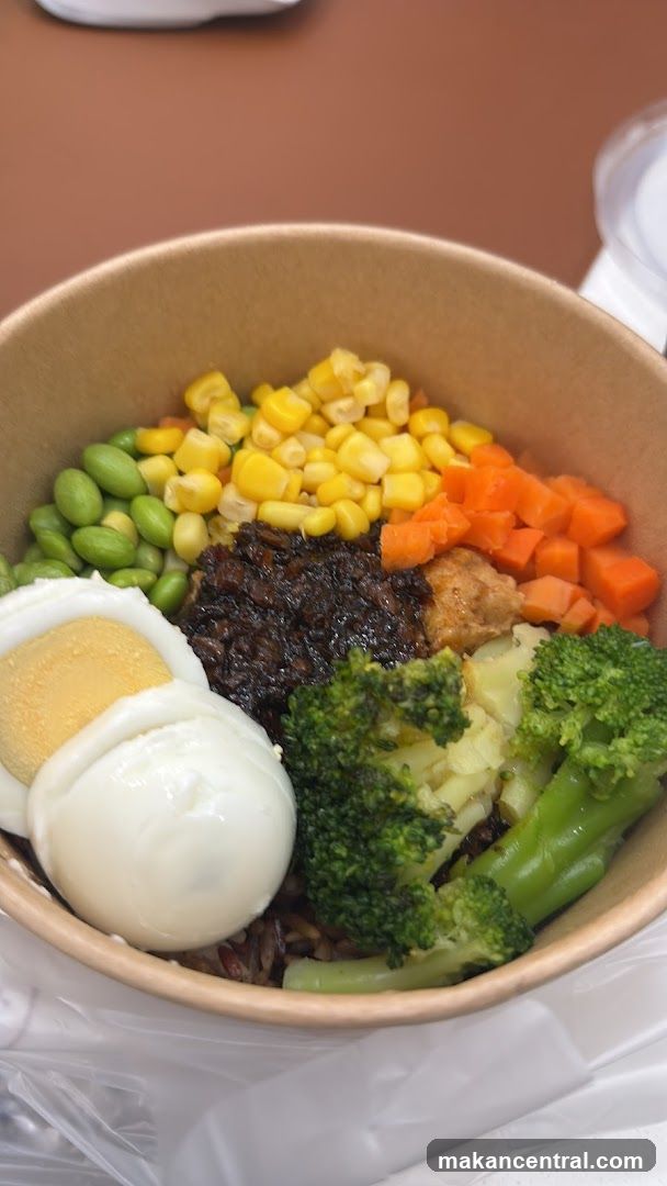 Bowl of mixed vegetables and rice