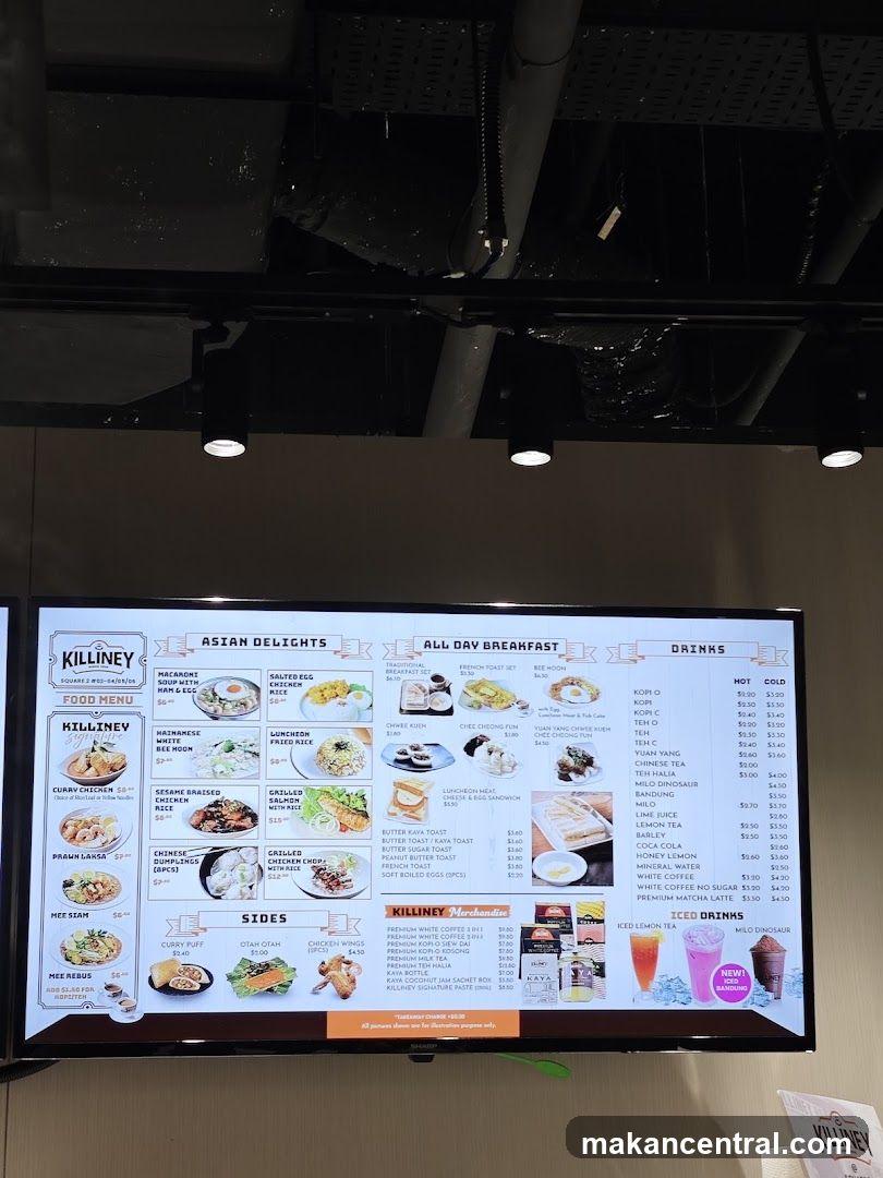 Killiney Food Menu Display