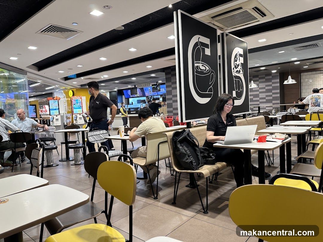 Interior of a café or food court