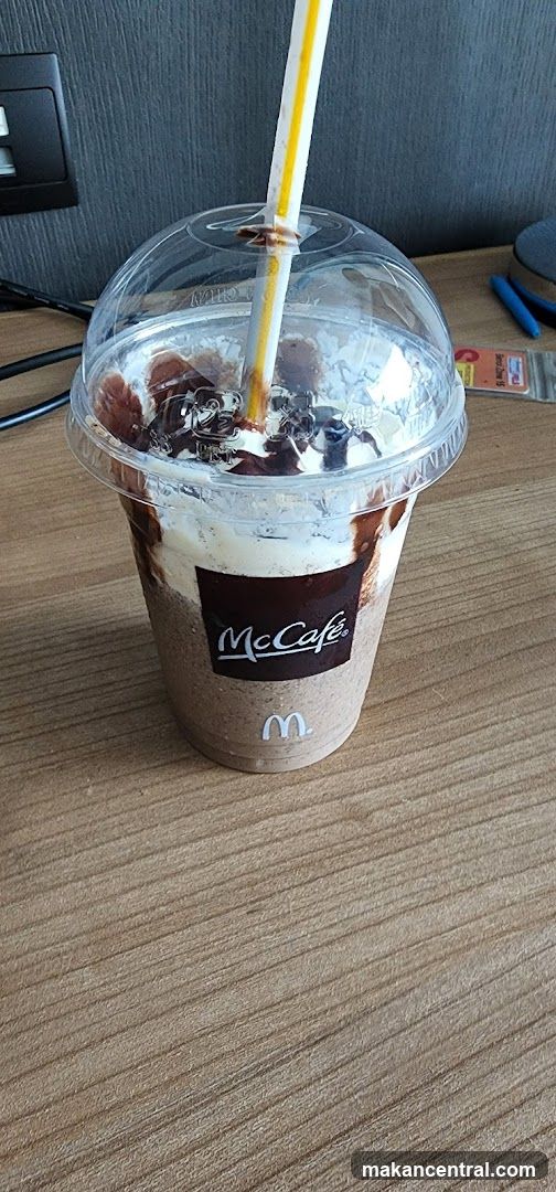 McCafé Drink on Wooden Surface