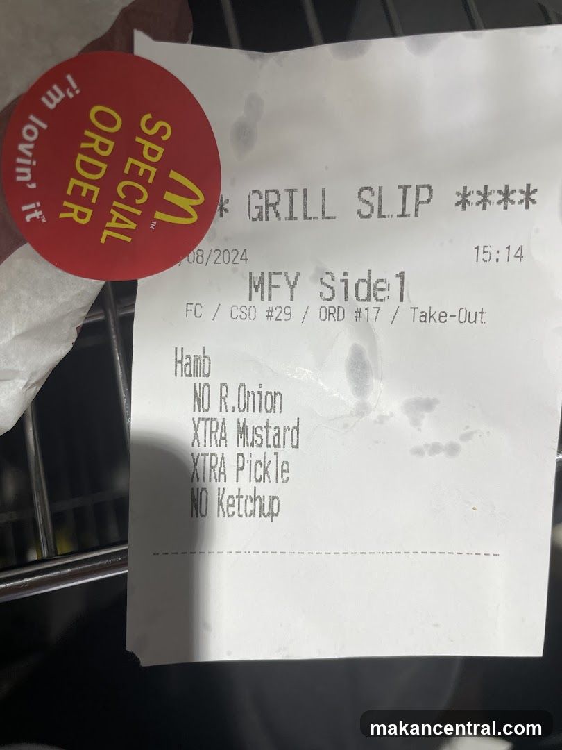 McDonald's Grill Slip