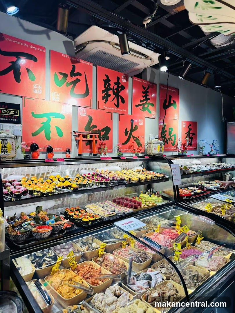 Interior of a food stall or restaurant