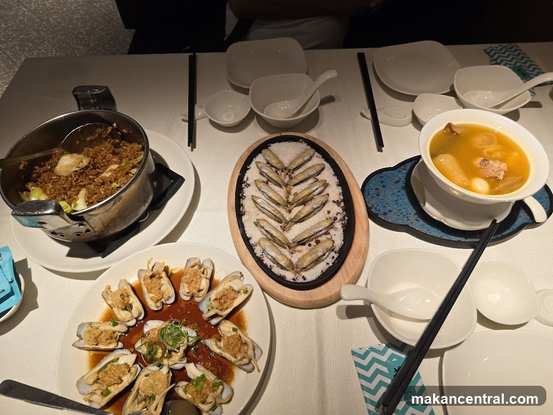 Dining Table with Seafood Dishes