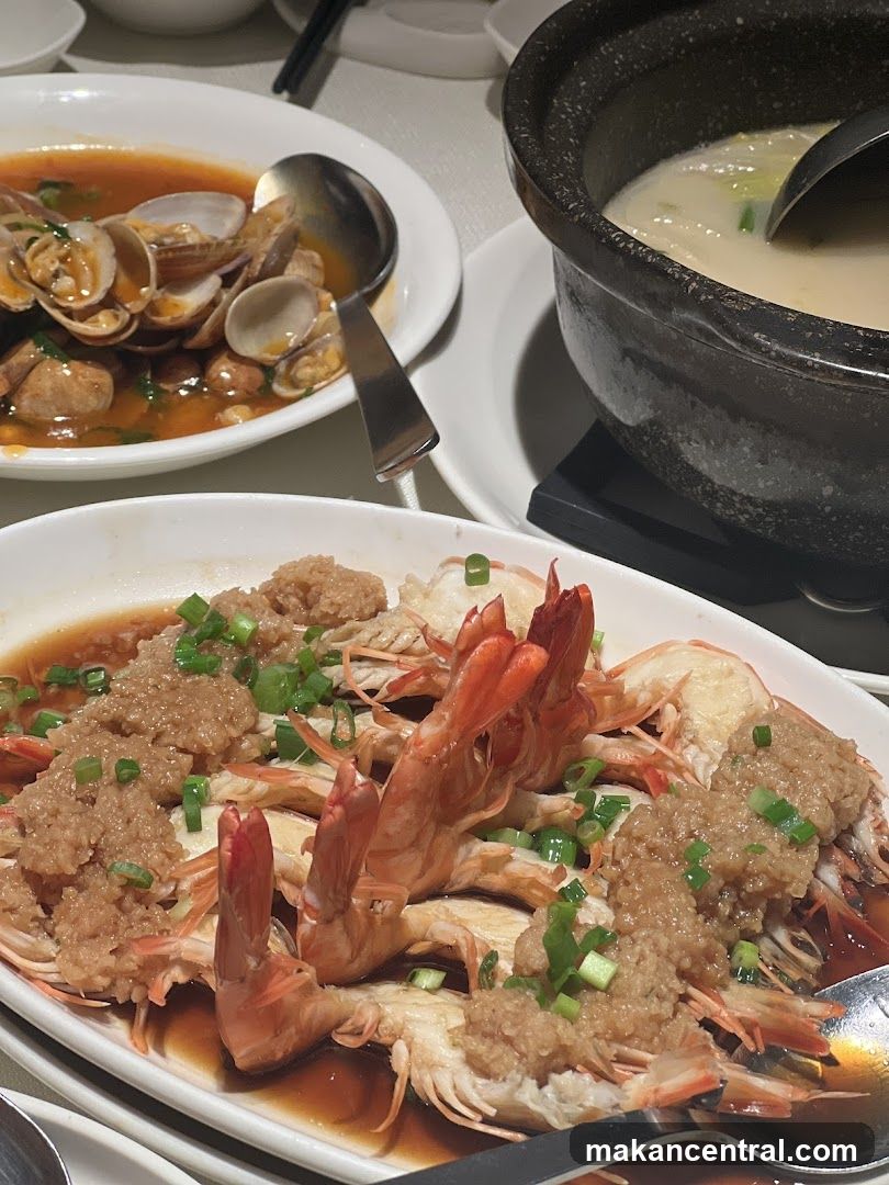 Dining Table with Seafood Dishes