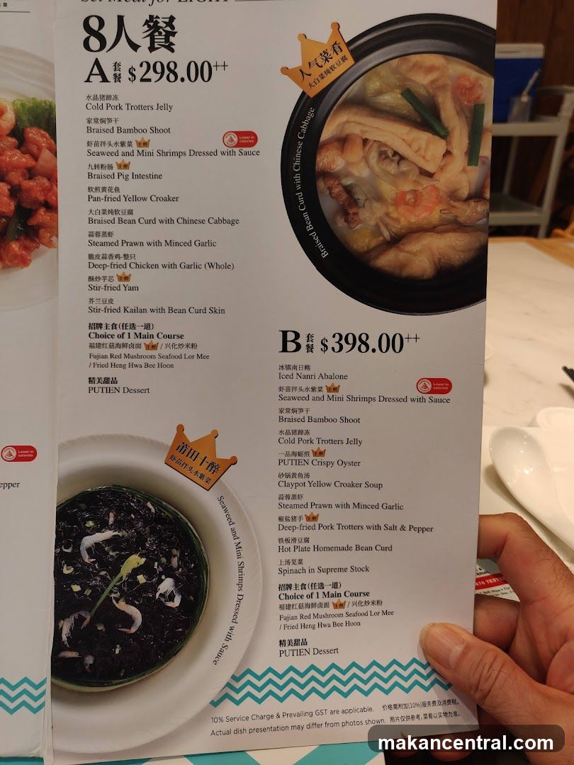 8-person meal options
