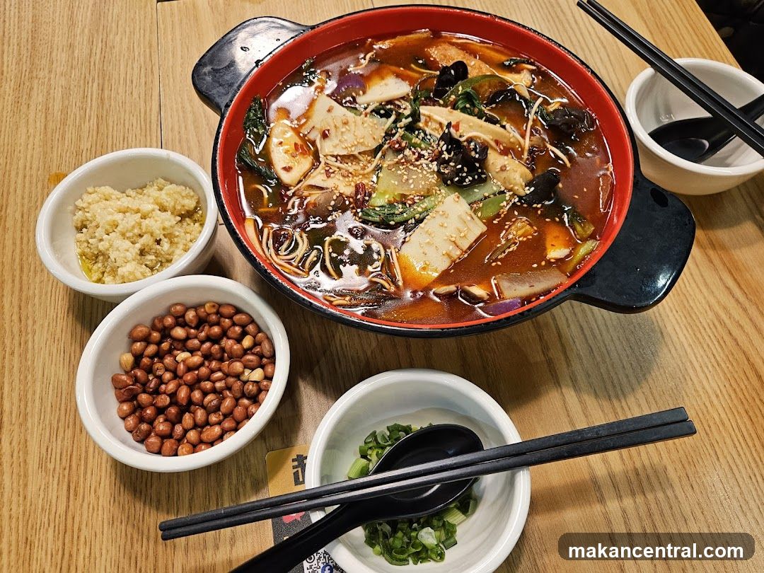 Table Setting with Hot Pot Dish