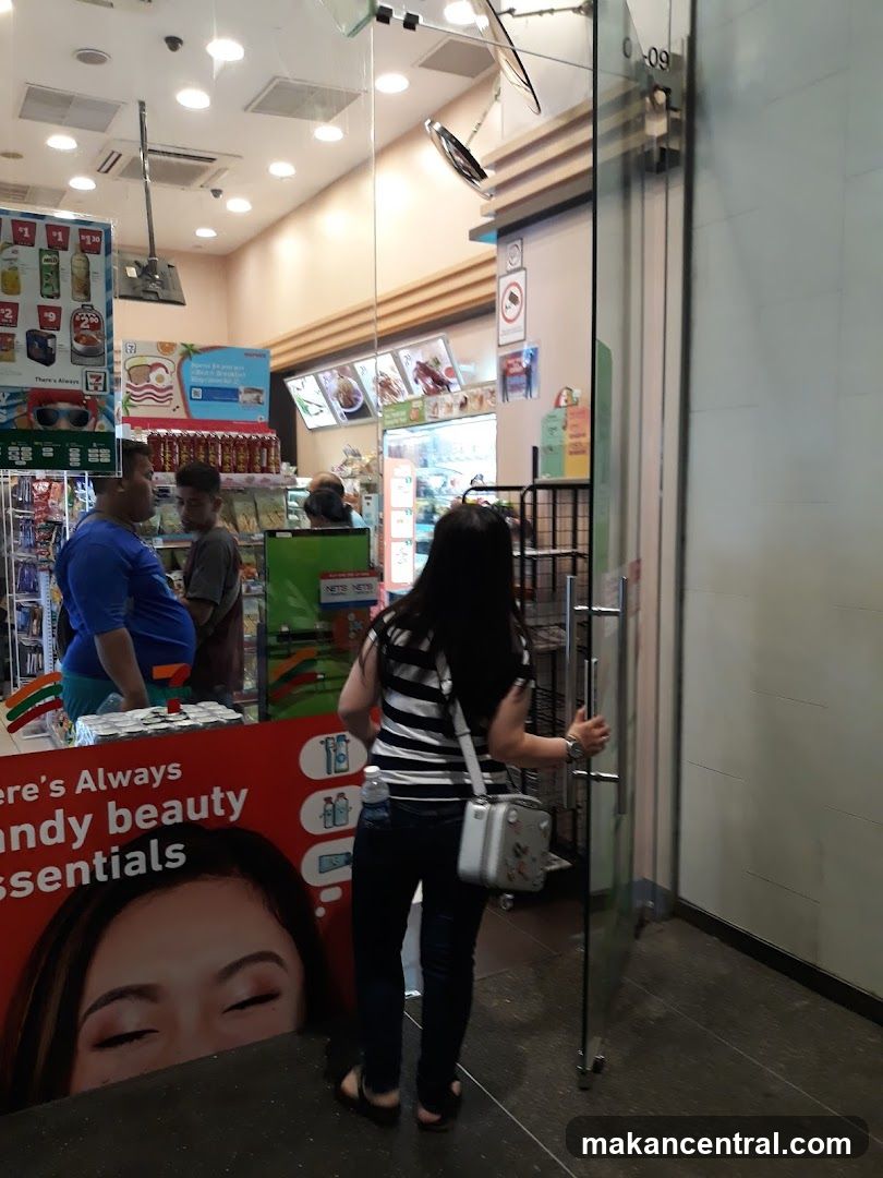 Storefront Entrance with Customers Inside