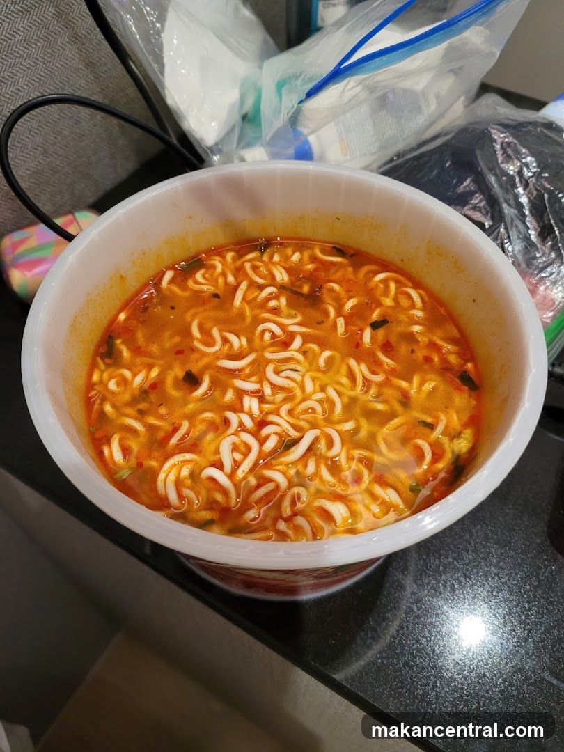 Ramen Noodles in Plastic Bowl