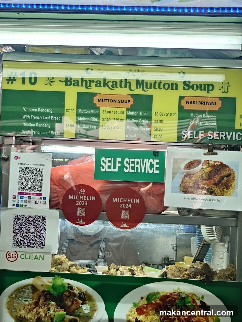 Baharakath Mutton Soup Menu