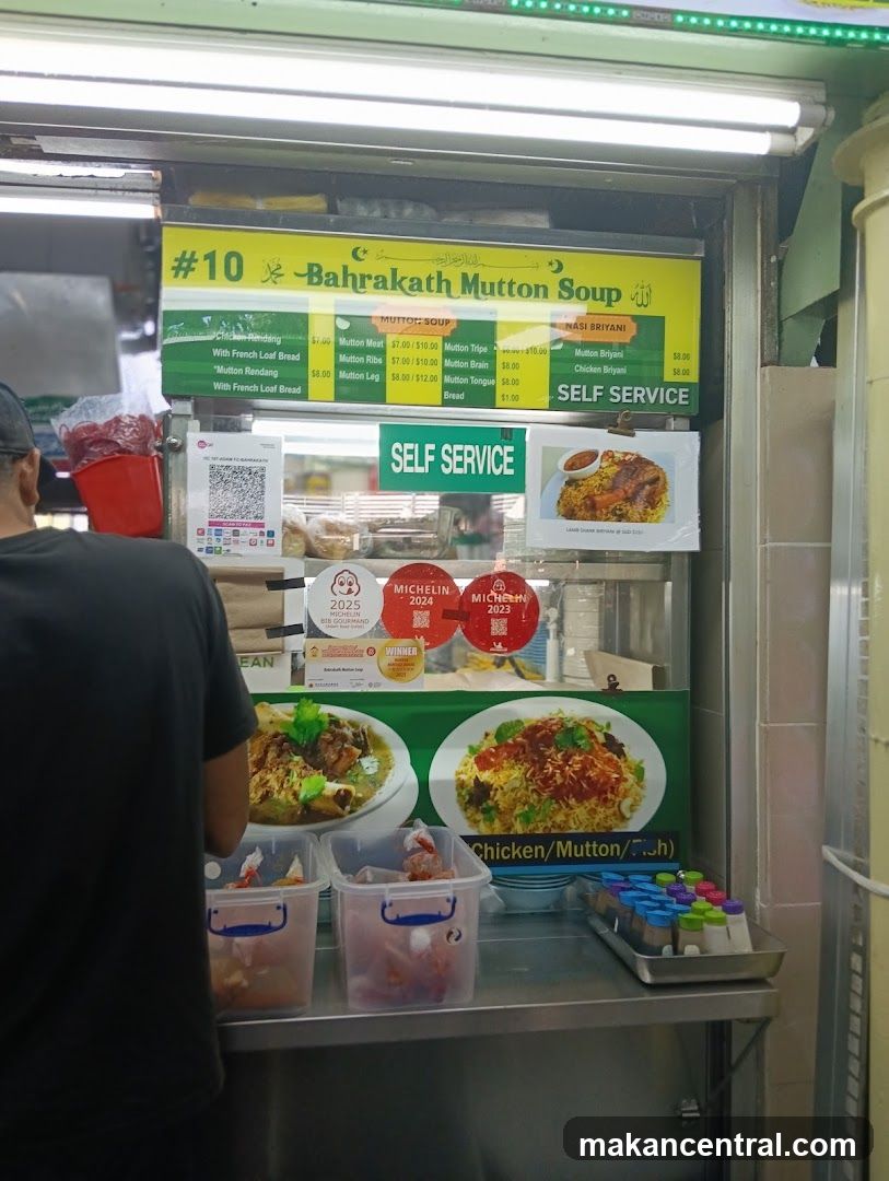 Self-service food stall with Michelin awards