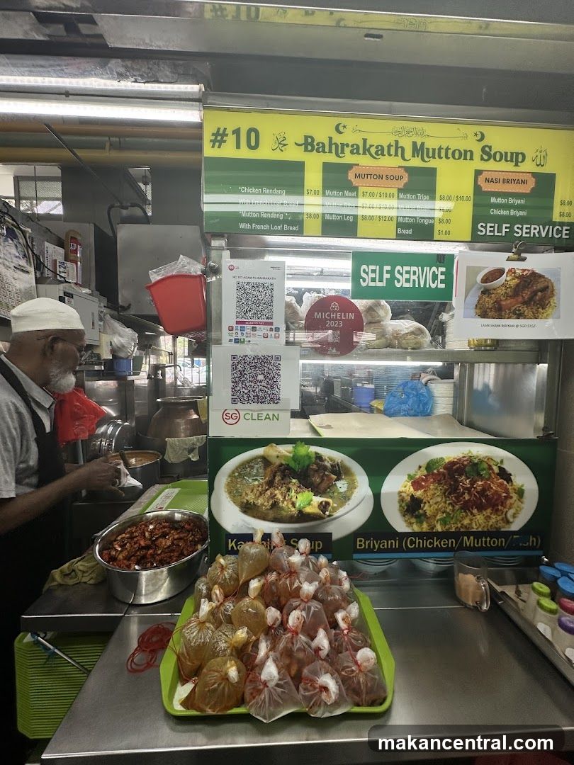 Baharakath Mutton Soup stall interior