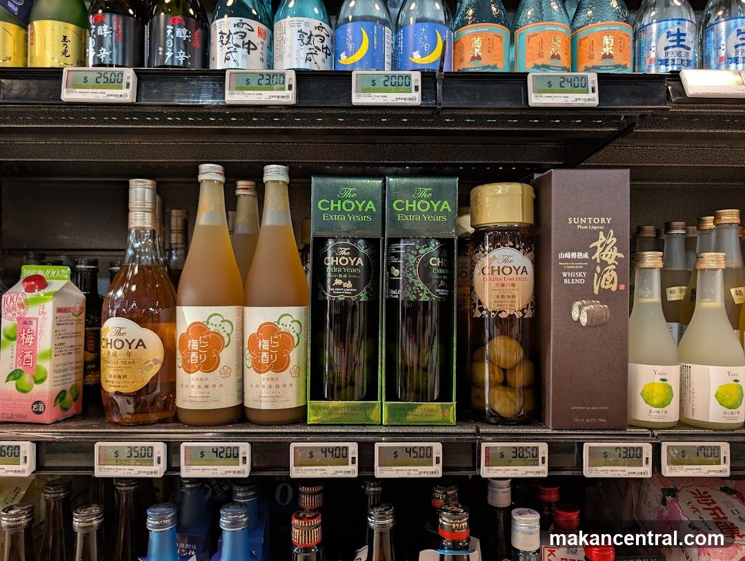 Alcohol shelf in store