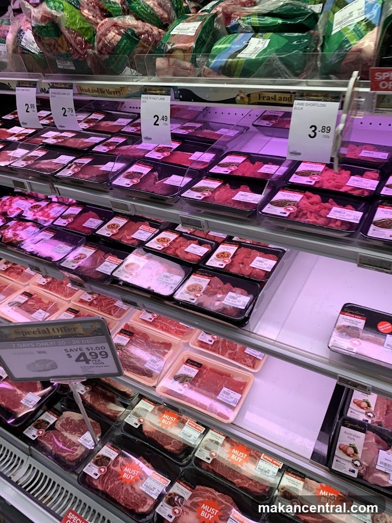 Meat Section in Supermarket