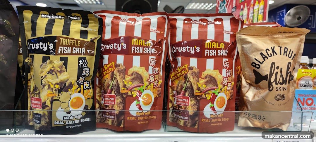 Crusty's Fish Skin Products Display
