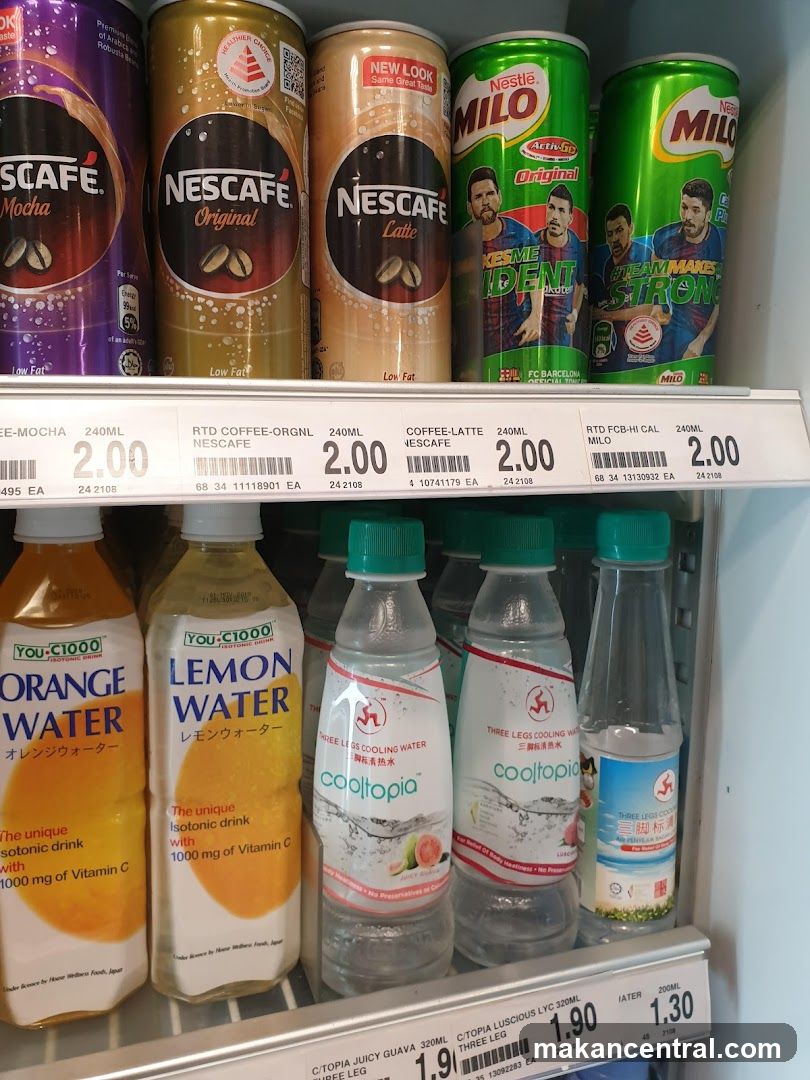 Store Shelf with Beverages