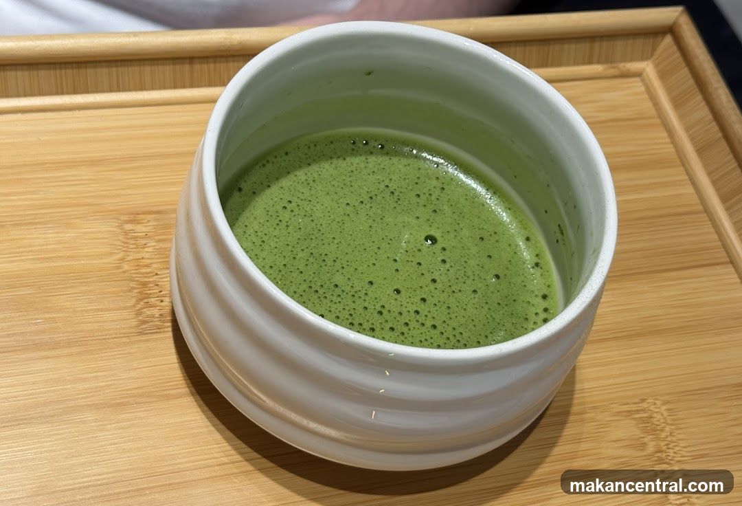 Matcha in ceramic bowl
