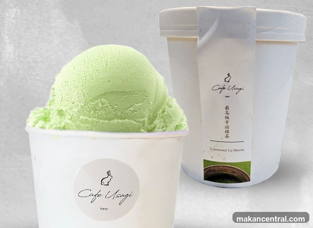 Cafe Usagi Matcha Ice Cream Product Display