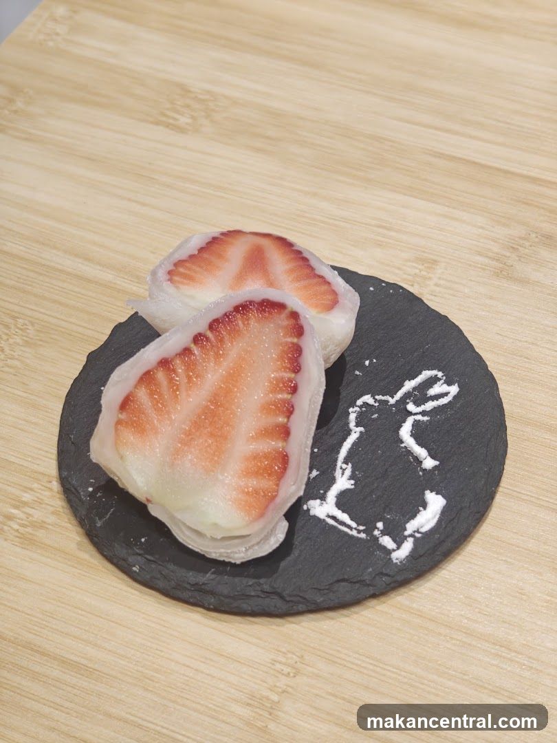 Strawberry Dessert on Slate Plate