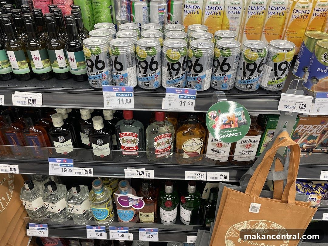 Supermarket Alcohol Shelf