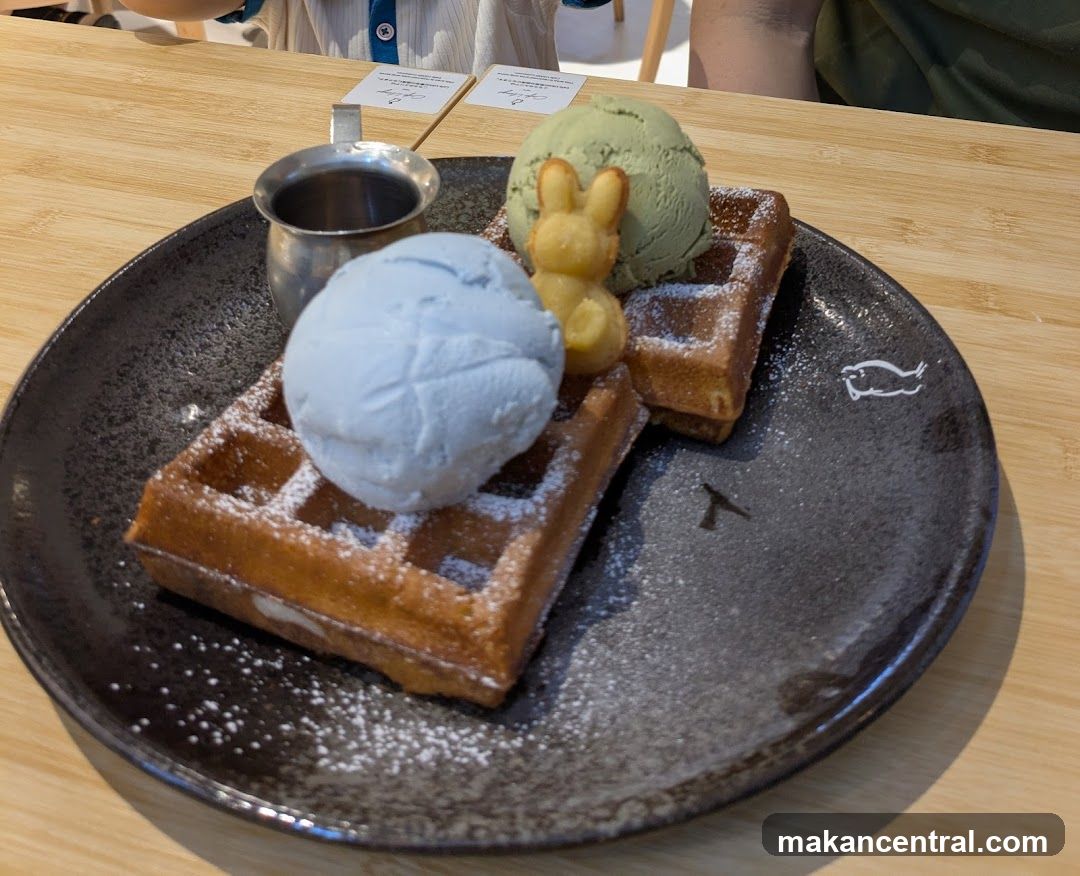 Waffle with Ice Cream Dessert