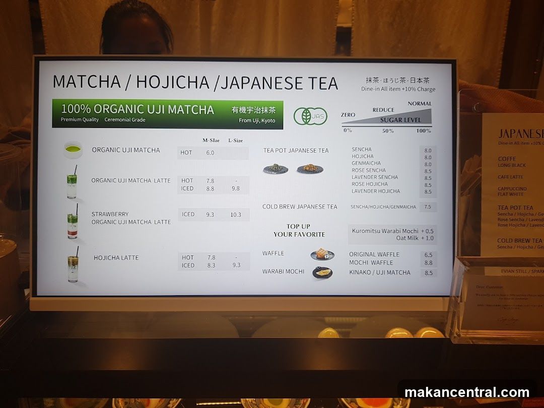 Matcha / Hojicha / Japanese Tea Menu