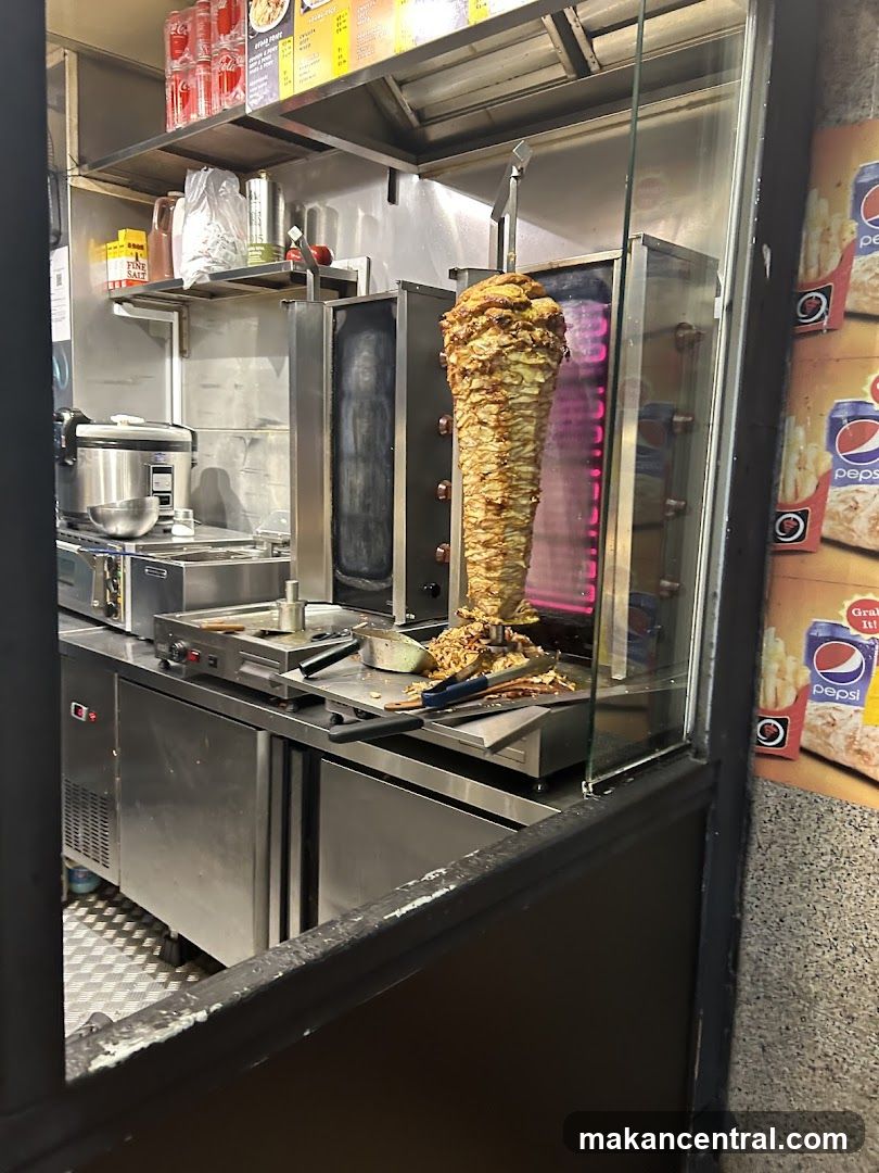 Food stall interior view