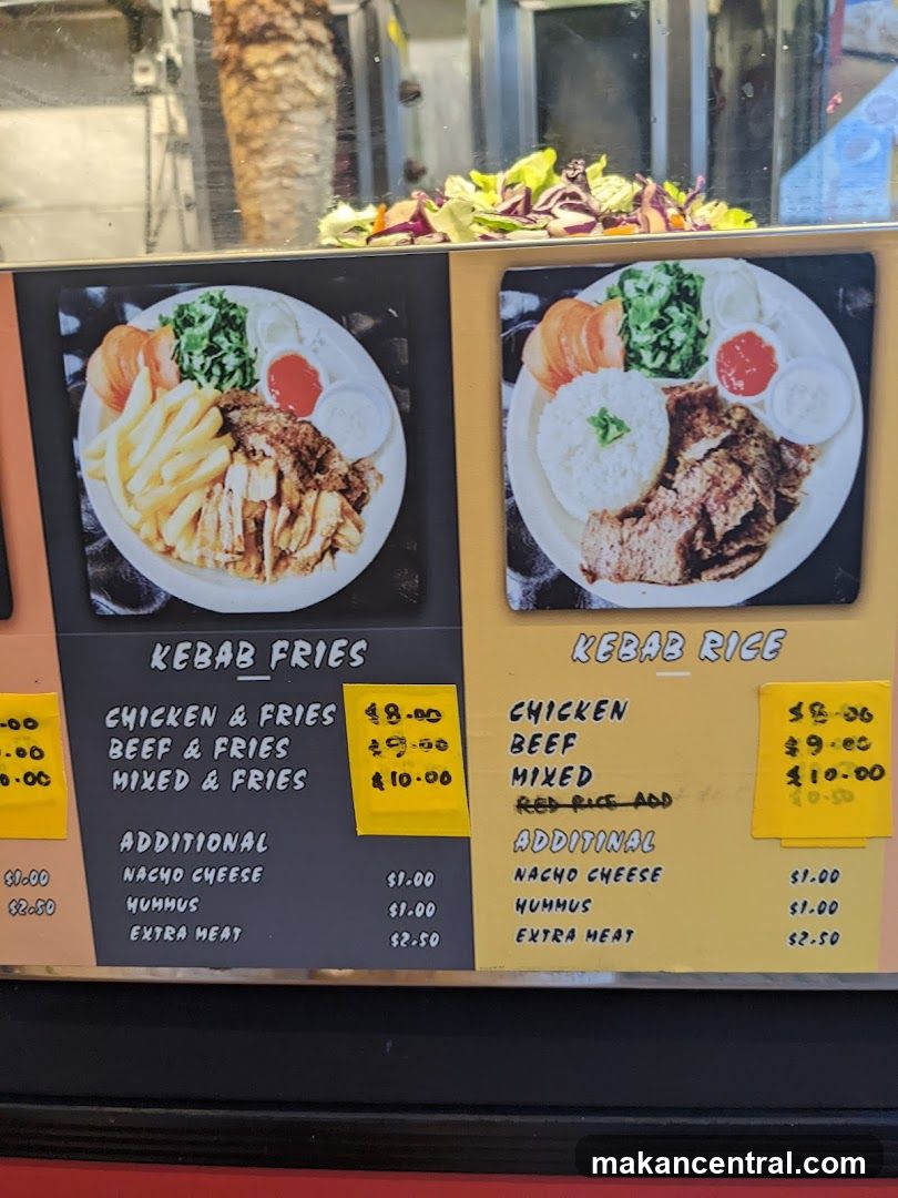 Kebab Menu Board